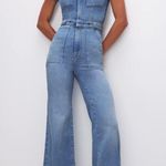 Good American Denim Fit For Success Flare Jumpsuit 0 Photo 1