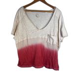 We The Free Sun Dial Dip Dye Cotton Blend Slouchy Boho Top Waffle Knit Size SM Photo 1