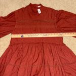 Pilcro  Anthropologie long sleeve mock neck swing mini dress orange boho size unk Photo 9