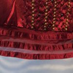 Cache Cranberry Silk Lined Beads Studs Embellished Top Banded Bottom $118 NWT Photo 6
