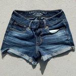American Eagle AEO Super Stretch Dark Wash Shortie Jean Shorts Size 00 Photo 0