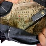 Fossil Y2K Retro Black Denim Floral Embroidered Crossbody Bag Y2K Shoulder Purse Photo 12
