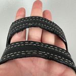 Tignanello Leather Shoulder Bag Black Silver Pebbled Zip Magnet Snap Everyday Photo 6