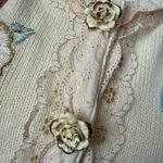 Vintage Cherub Angel Sweater Cardigan Blue Size L Photo 3