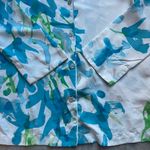 Natori Abstract Watercolor Button Down Long Sleeves Pajama Shirt Size XS Photo 5