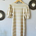 Sanctuary So Volume T shirt dress striped cream white puffed sleeve dress S   Gorgeous, NWOT,  everyday dress crew neck   13” pit to pit  34” long Photo 5
