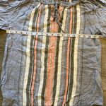 Dylan NWOT  Blue Multicolor Stripe Short Sleeve Blouse Women’s Size XS Photo 7