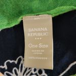 Banana Republic Navy and Green Floral Print Scarf Size 42 X 42 Photo 3