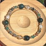 Handmade  Moss Agate + Citrine + Green Aventurine Beaded Bracelet ✨ Photo 5