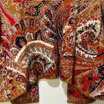 Moth by Anthropologie Women's Medium Retro Intarsia Paisley Blazer Mustard Gold Photo 14