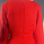 Women’s Short Red Dress Square Neck Faux Pearl Photo 5