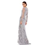 Mac Duggal Embellished V Neck Illusion Long Sleeve Gown- NWT Photo 1