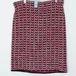 Ann Taylor Red Black White Tweed Sweater Midi Skirt Womens Size XLP NWT Photo 5