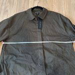 Christian LaCroix NWT  brown button up shirt with embroidered flowers size m Photo 6