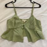 LA Hearts L.A. Hearts Green Button Front Tank Top Photo 0