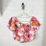 Torrid Pink Tie Dye Ruffle Detail Crop Top Size 10 M/L Photo 2