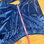 Zenana Outfitters Velvet Navy High Rise Stretchy Pull On Wide Leg Pants Raw Hem 2X New Photo 7