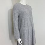 Ann Taylor women’s Ribbed Knit Dress S Long Sleeve Gray Classic Versatile Style Photo 2