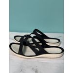 Crocs  Swiftwater White Black Strappy Slide Sandals Womens Size‎ 7 Iconic Slip On Photo 3