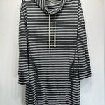 Max edition Weekend Gray & White Striped Cowl Neck Loungewear Tunic Dress Size M Photo 0