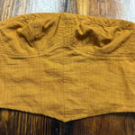 Free People  Brown Strapless Crop Top Size‎ Medium Photo 0