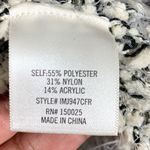 Alya  Women’s Long Open Front Cardigan Size S Gray Black Fuzzy Knit Pockets Style Photo 6