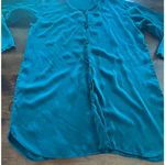 Victoria's Secret  Vintage 100% Silk Emerald Sleep Pajama Top Women's Size Medium Photo 3