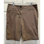 J Jill Shorts Women’s Size 16‎ Tan Stretch Cotton Knit 12” Inseam Brown Photo 1
