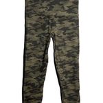 Spanx Pants Womens Large Green Sage Camo Look at Me Now Seamless Crop Leggings Photo 0