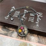 Vintage Seashell Pendant Necklace Coastal Boho Ocean Y2K 21.5” Chain Pink Photo 2