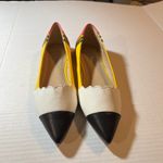 J. Adams Pencil Flats Pointed Toe Slip On Yellow White Black Women's Size 5.5 Photo 10