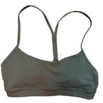 Lululemon Womens Flow Y Size 8 Dark Green Sports Bra With Pads Activewear Photo 0