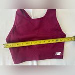New Balance women’s seamless ribbed Sports Bra In Deep Burgundy Large Photo 3