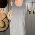 Vintage Gray Dress With Metal Accent & Zip Up Back 7/8 Photo 6