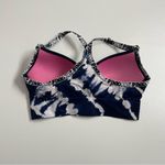 PINK - Victoria's Secret Victorias Secret PINK Bra Wireless Lightly Lined Padded Tie Dye Spell Out Blue Photo 3