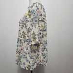 Signature Studio  Beige Floral Ruffled Babydoll Blouse Size Large Photo 2