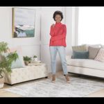 Studio Park x Amy Stran Boxy Turtleneck Sweater in Red QVC 7622 M Size M Photo 4