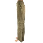 ZARA NEW  Women's Brown Beige Straight Wide Leg High Waist Cargo Trousers Pants M Photo 1