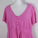 Isabel Maternity Pink Short Sleeve Mini Dress Size Large Pink Maternity Dress Photo 2