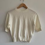 Madewell  Textural Stitch Cotton Sweater in Lighthouse, Size X-Small Photo 3