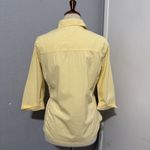 Croft & Barrow  Women Y2K Yellow 3/4 Sleeve Button-Down Shirt S Business Casual Photo 4
