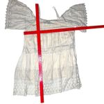 Angie  Boho Ivory Lace Off Shoulder Tiered Dress M Festival Peasant Gypsy Cottage Photo 6