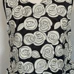 Who What Wear Women's Blouse Sz Medium Sleeveless Semi Sheer Rosebud Brocade Photo 5