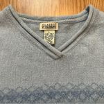 Classic Elements Vintage  Angora Rabbit Blend Blue Sweater Women’s Size Large‎ Photo 6