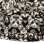 Parker Surplice Drape Neck Black White Sleeveless Mini Dress Photo 7