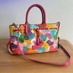 Dooney & Bourke Vintage Wonder Duck Pink Colorful Satchel w/ Strap Photo 0