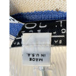 St. John ST.‎ JOHN 3 Piece Blue White Knit Suit Gold Button Jacket Size 8 Skirt Size 14 Photo 7