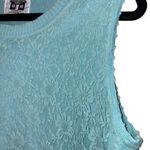 Vintage Storybook Knits HSN Light Blue Floral Lace Tank Sweater size L Size L Photo 2