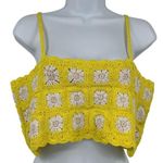 Banana Republic  Granny Square Crochet Crop Top Sz M Y2K Boho Festival Retro 90s Photo 0