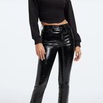 Good American NEW Good Classic Faux Leather Straight Leg Pants Black 8/28 NWT Photo 14